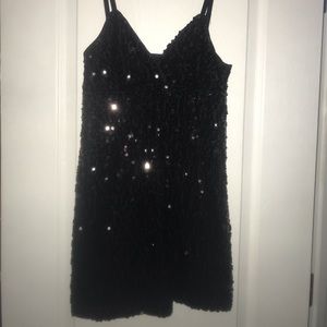 Black sequin party dress